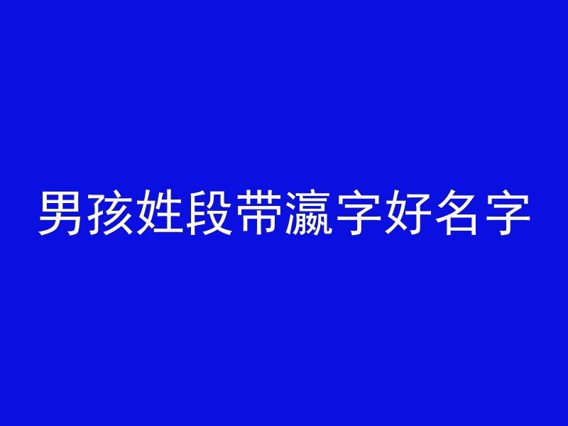 男孩姓段带瀛字好名字